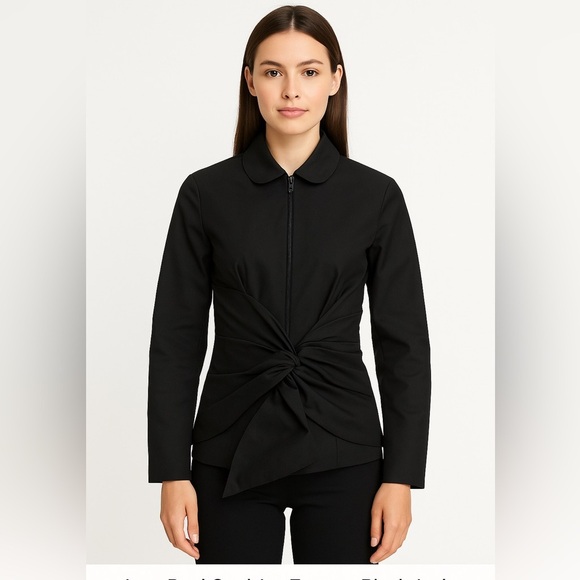 Jean Paul Gaultier Femme Black Twisted Waist Jacket – Y2K (Size 40 / US 6 - Picture 1 of 15